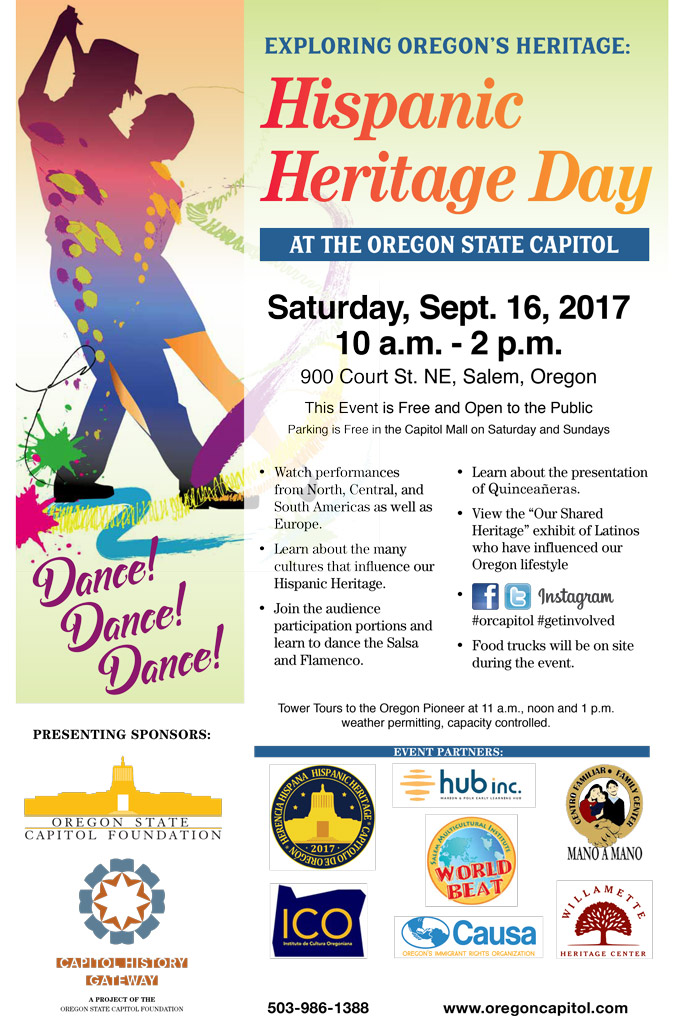 Hispanic Heritage Day - Oregon Capitol - Poster 2017
