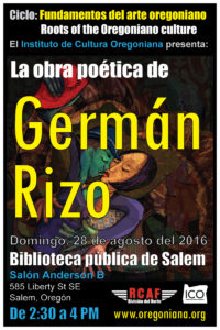 Póster de La obra poética de Germán Rizo