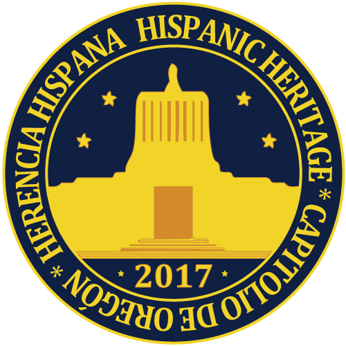 Sello del Día de la Hispanidad 2017 en el Capitolio del estado de Oregón