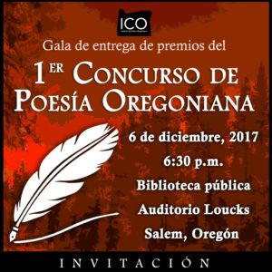 Gala de premios del Concurso de Poesía Oregoniana 2017