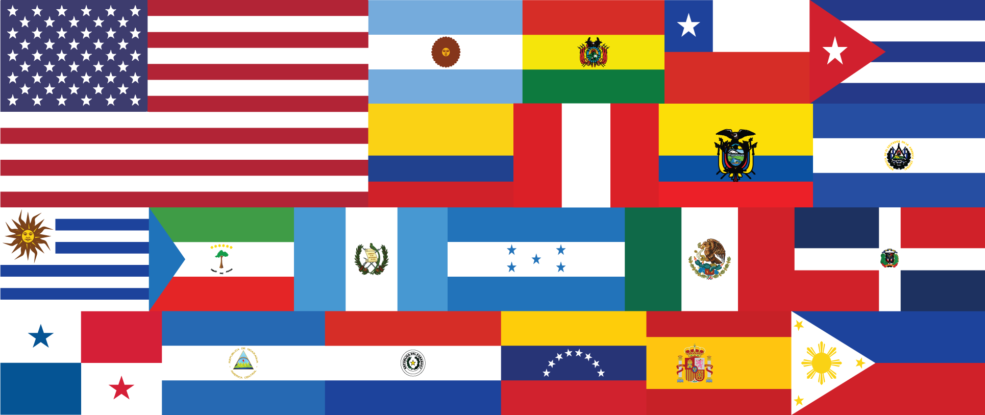 Las banderas de la Hispanidad