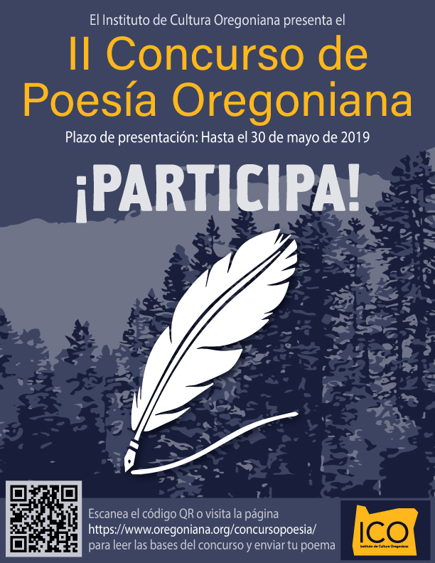 Cartel del II Concurso de Poesía Oregoniana