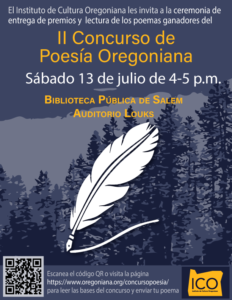 Ceremonia del II Concurso de Poesía Oregoniana