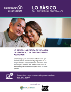 Lo Básico del Alzheimer: Taller virtual en español